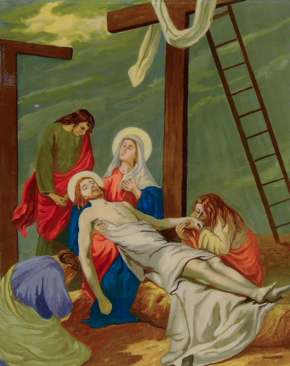 Gesù è deposto dalla croce